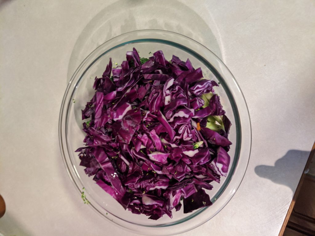 chopped cabbage