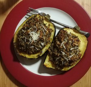 quinoa in an acorn squash