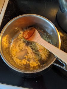 cooked onions for tomato soup